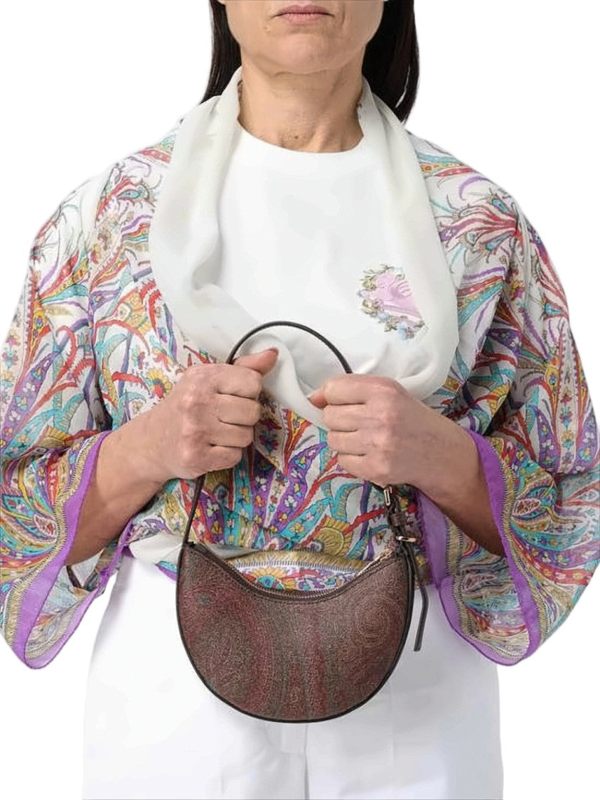 Etro Crescent-Shaped Shoulder Bag With Paisley Pattern