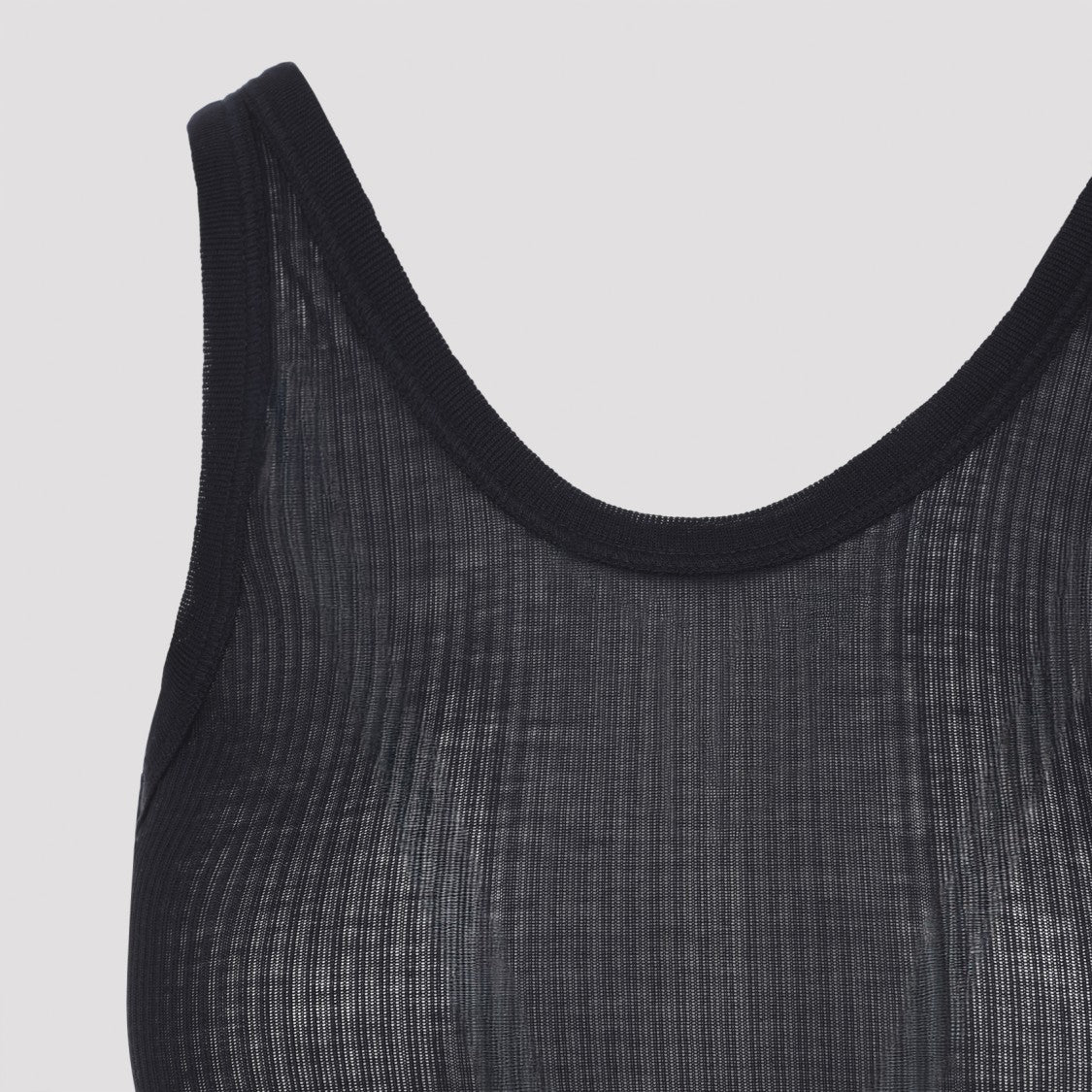 Lemaire Sleeveless Fitted Tank Top In Luxurious Viscose-Silk Blend