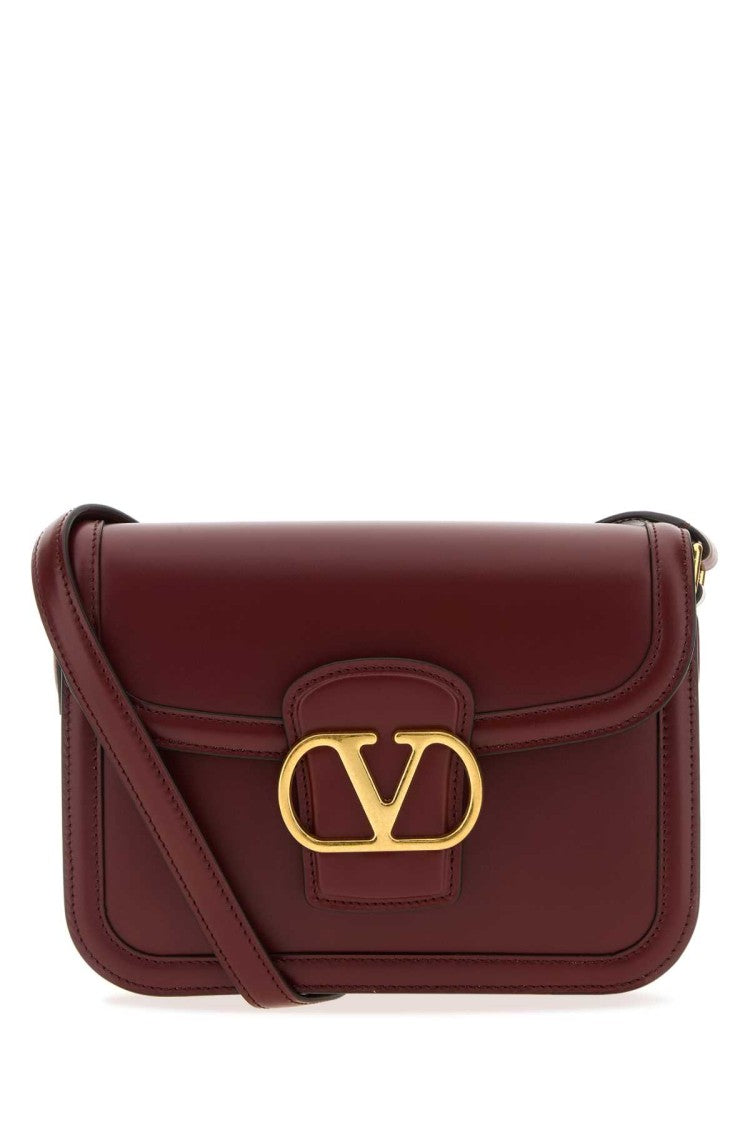Valentino Garavani Burgundy Leather 9To5 Shoulder Bag