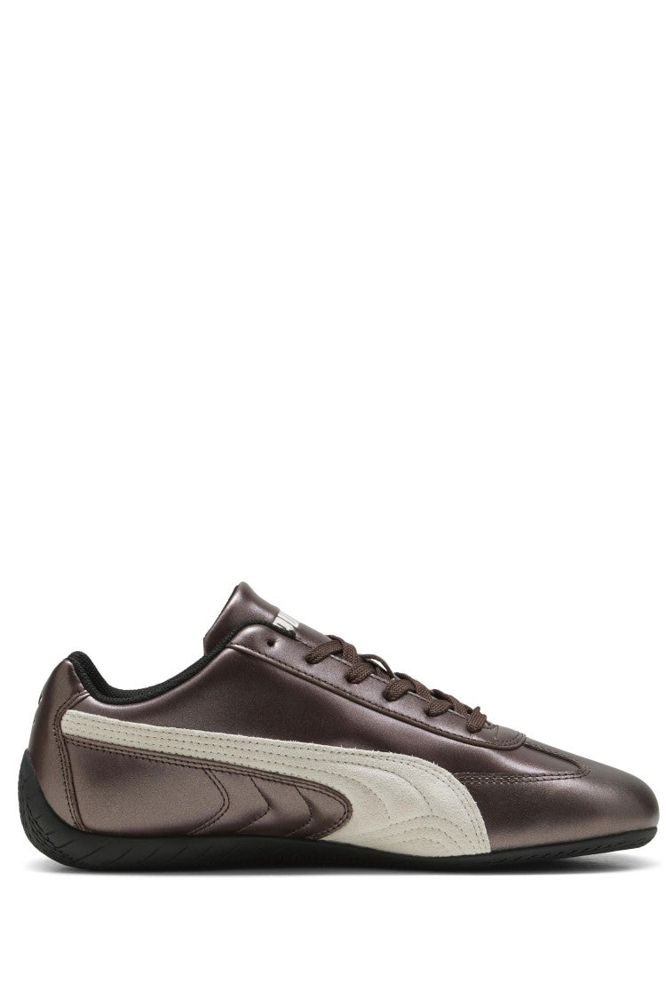 Puma Brown Speedcat Metallic Leather Sneakers