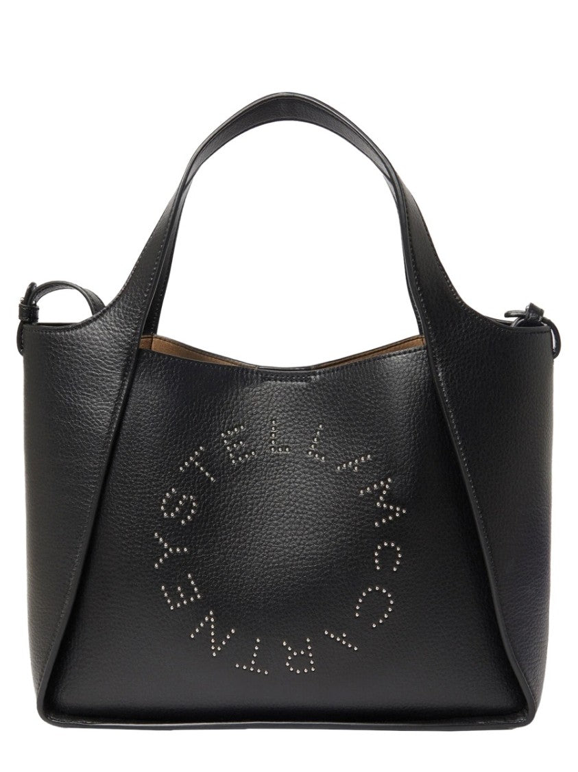 Stella Mccartney Circular Perforated Logo Textured Tote Bag