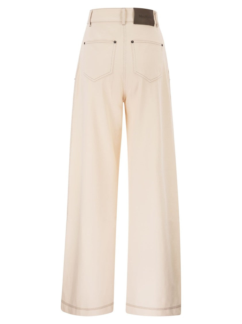 Max Mara Mxpetereo - 5-Pocket Trousers In Denim-Effect Jersey