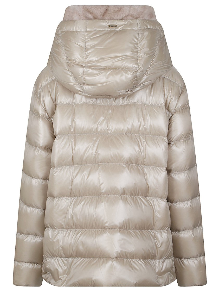 Herno Glossy Quilted Plush-Lined Padded Down Jacket
