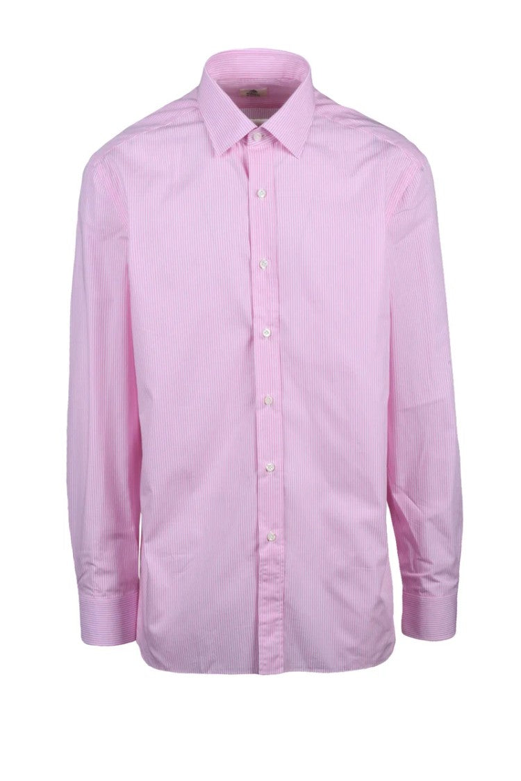 Luigi Borrelli Napoli Cotton Shirt - White/Pink