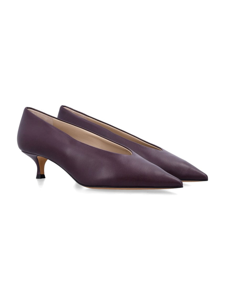 Le Monde Béryl Babouche Pointed-Toe Matte Kitten Heel Pumps