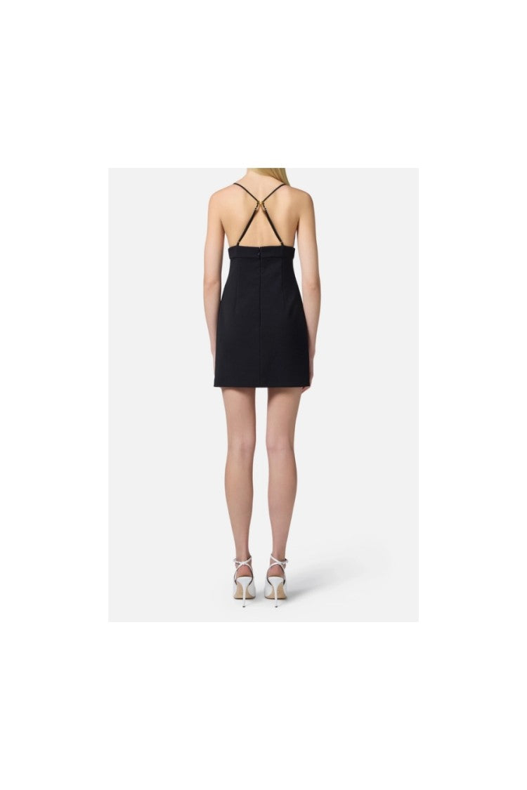 Elisabetta Franchi Mini Dress With Lace Detailing