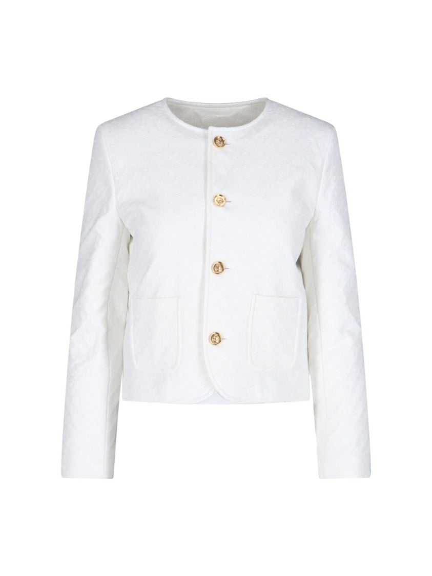 Céline "Chelsea" Quilted Jacket White