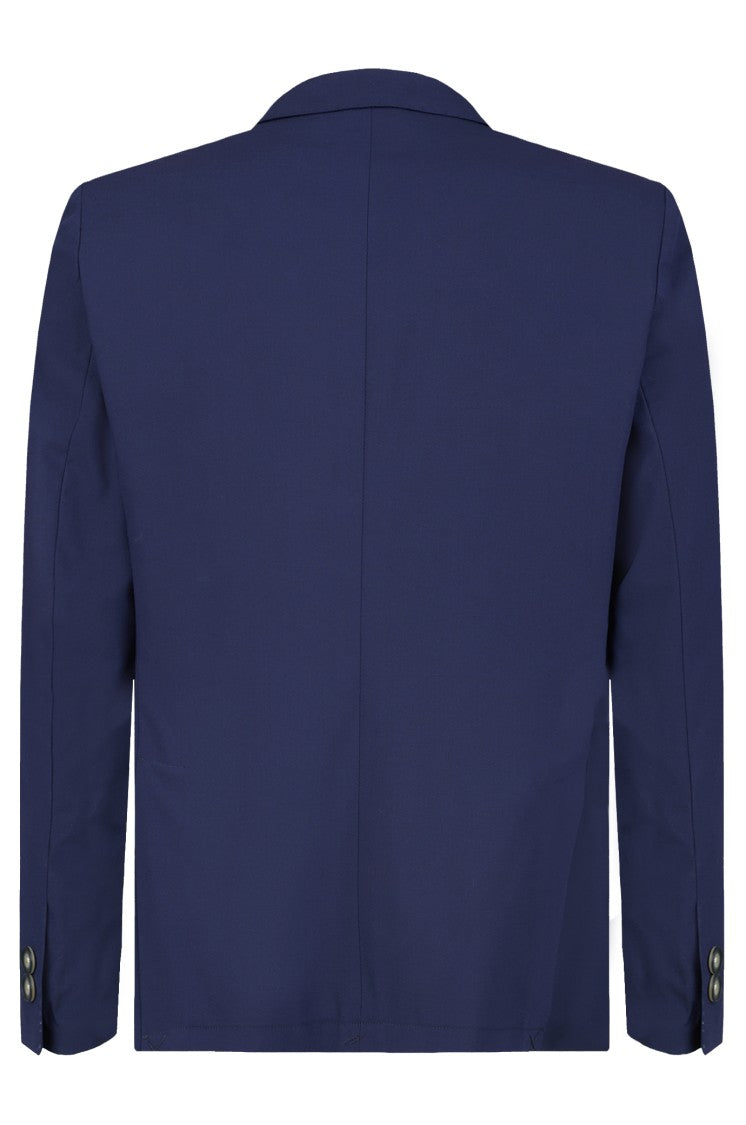 Gazzarrini X Michele Franzese Tailored Blue Wool-Viscose Blend Double-Breasted Blazer