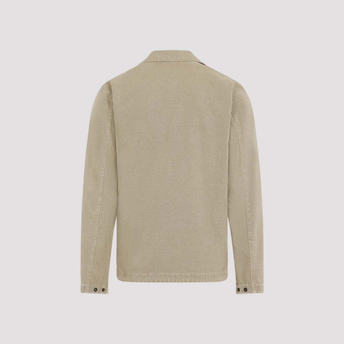 Stone Island Cotton Utility Jacket With Zip Closure And Front Pockets
