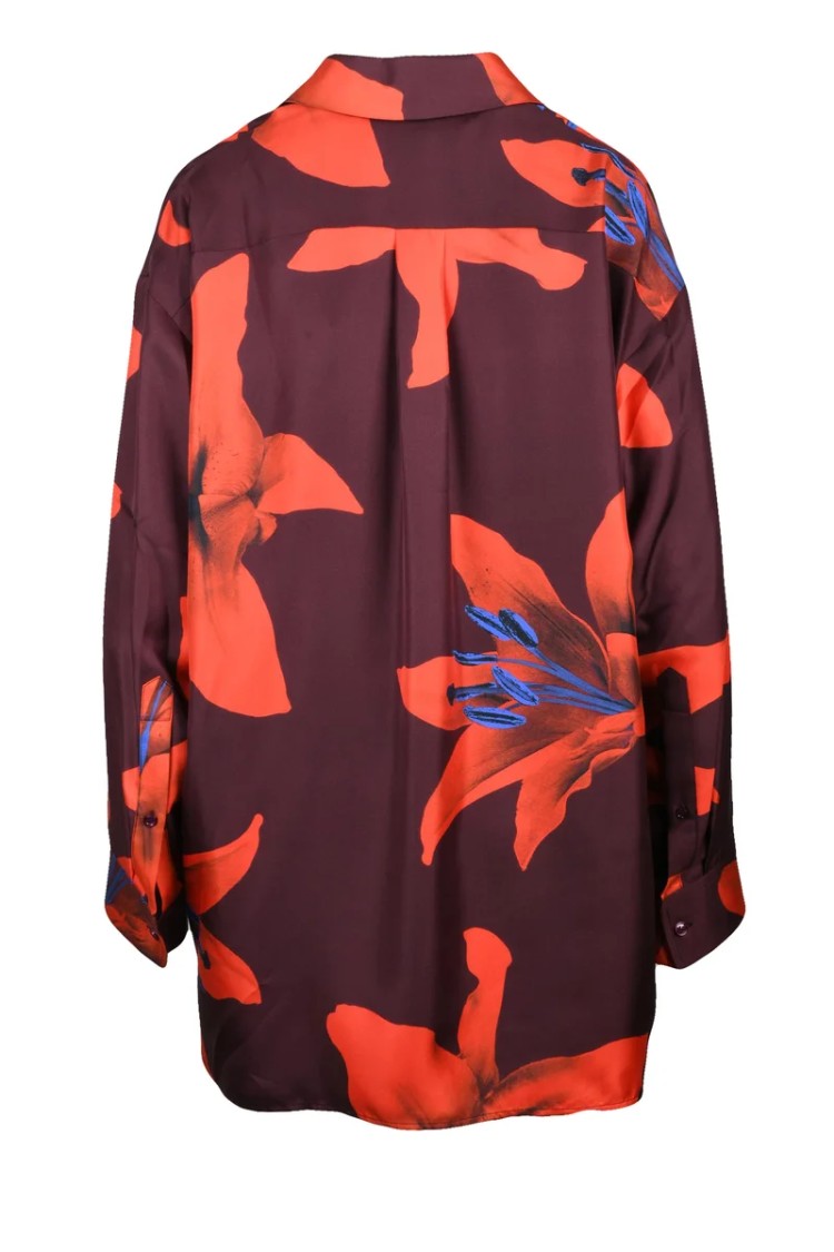 Alexander Mcqueen Silk Shirt - Bordeaux/Red