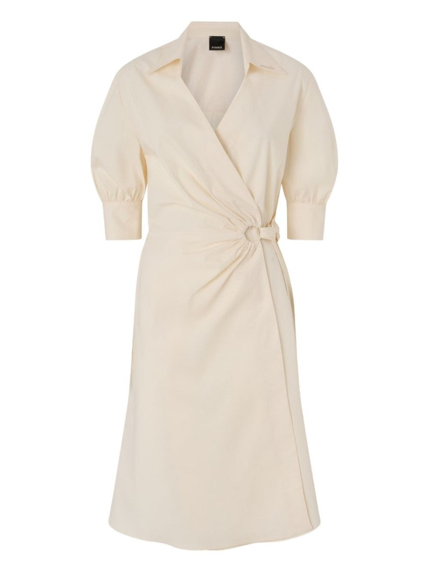 Pinko Beige Dress With Flattering Waist Closure