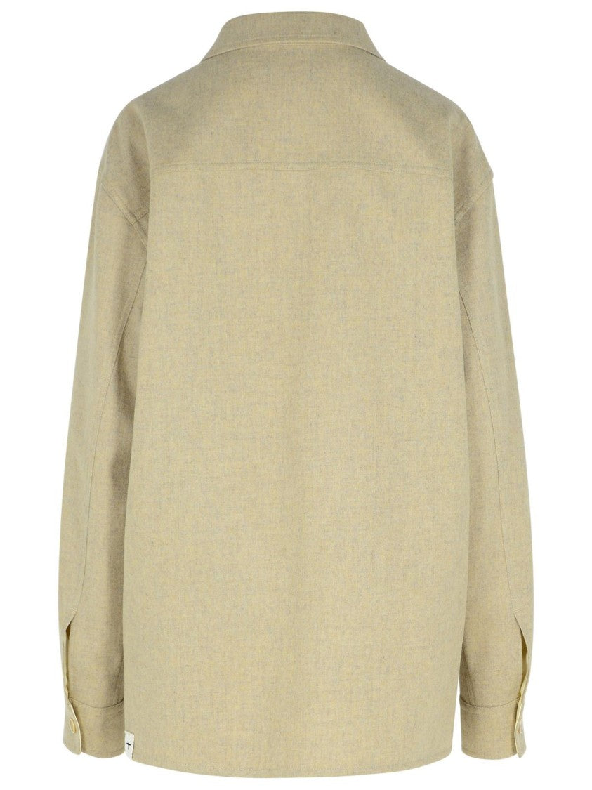 Jil Sander Beige Virgin Wool Shirt