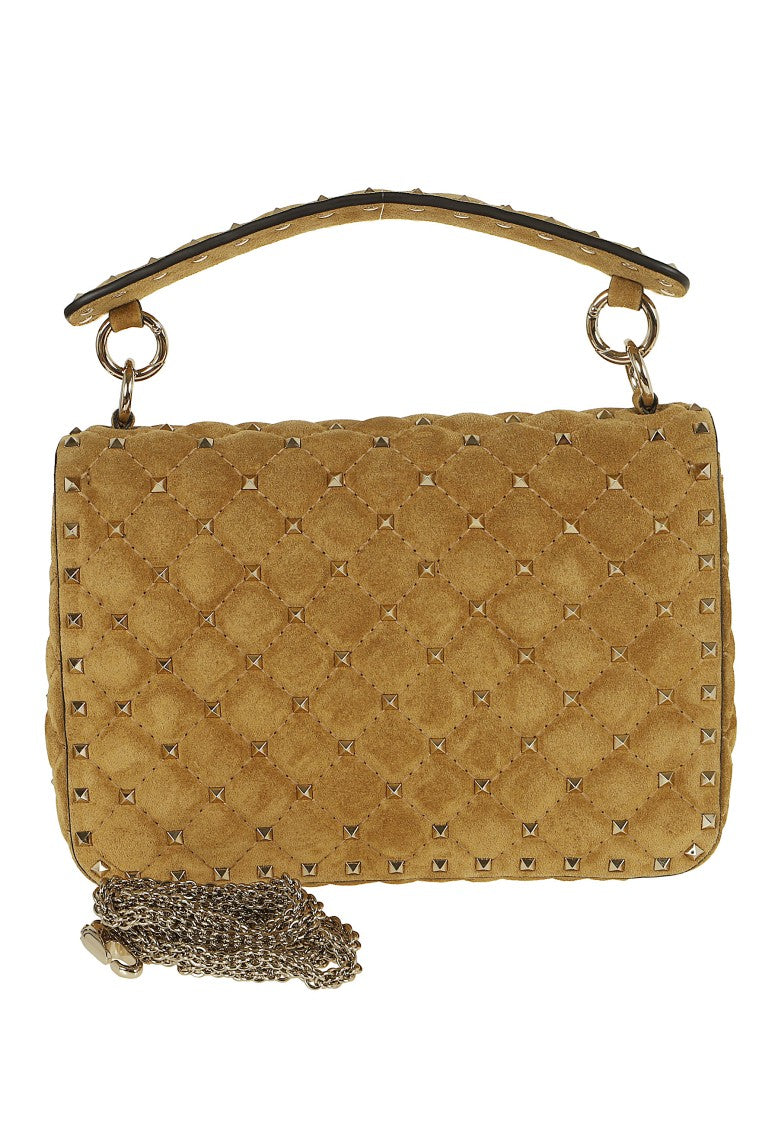 Valentino Garavani Medium Rockstud Spike Quilted Suede Shoulder Bag