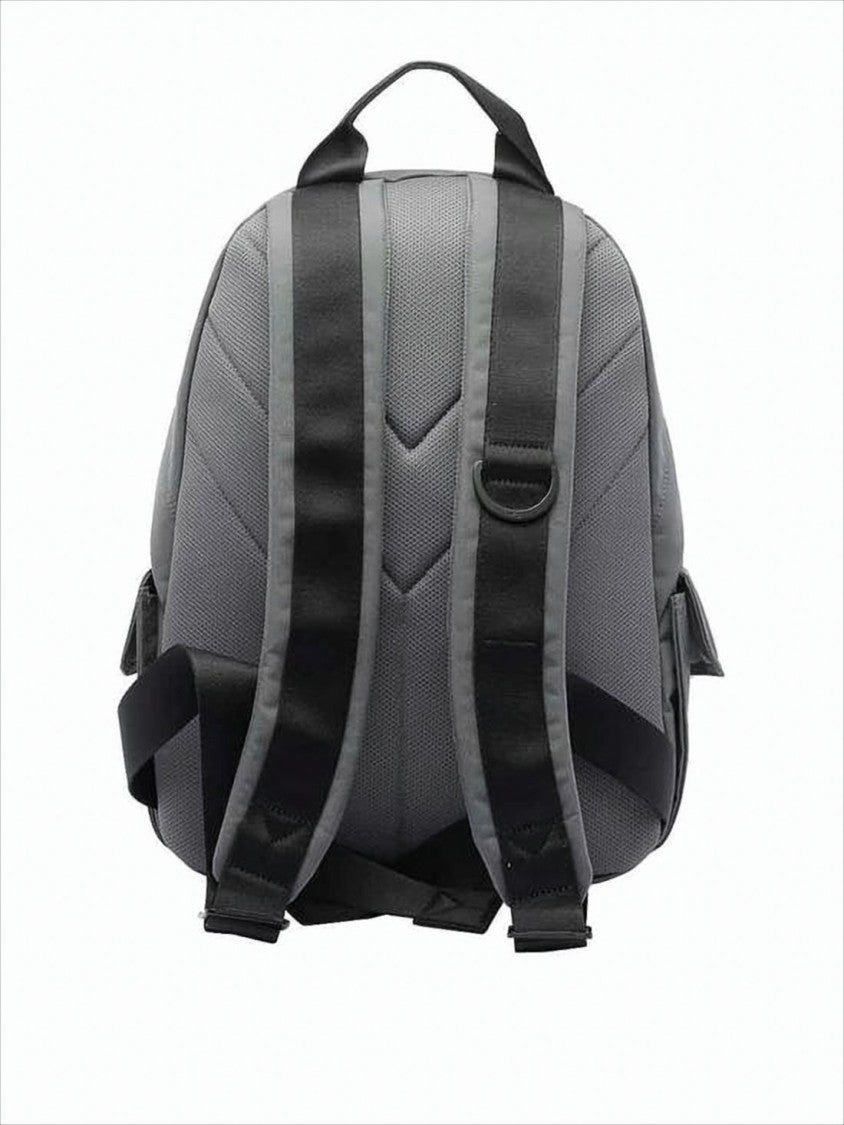 Y-3 Compact Grey Polyamide Backpack With Functional Design