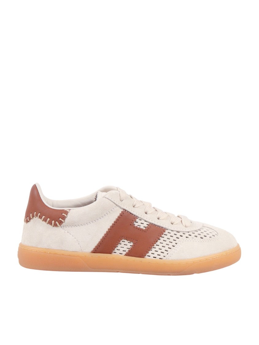 Hogan Cool Perforated Stitched Leather Sneakers