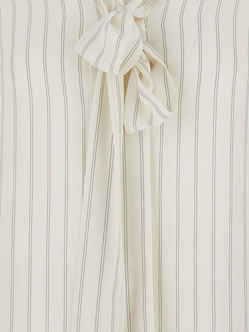 Semi Couture Beige Silk-Acetate Blend Blouse