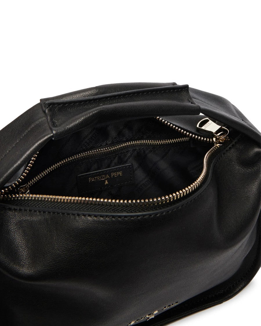 Patrizia Pepe Black Soft Top Handle Bag