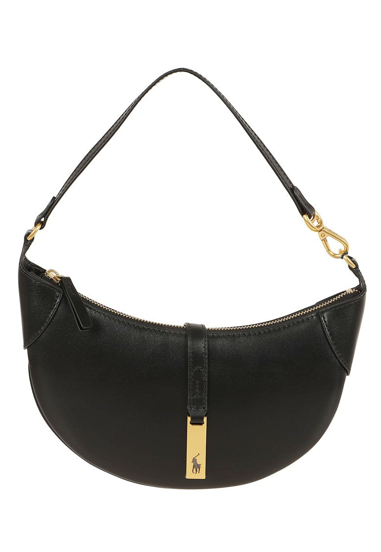 Polo Ralph Lauren Half-Moon Leather Shoulder Bag