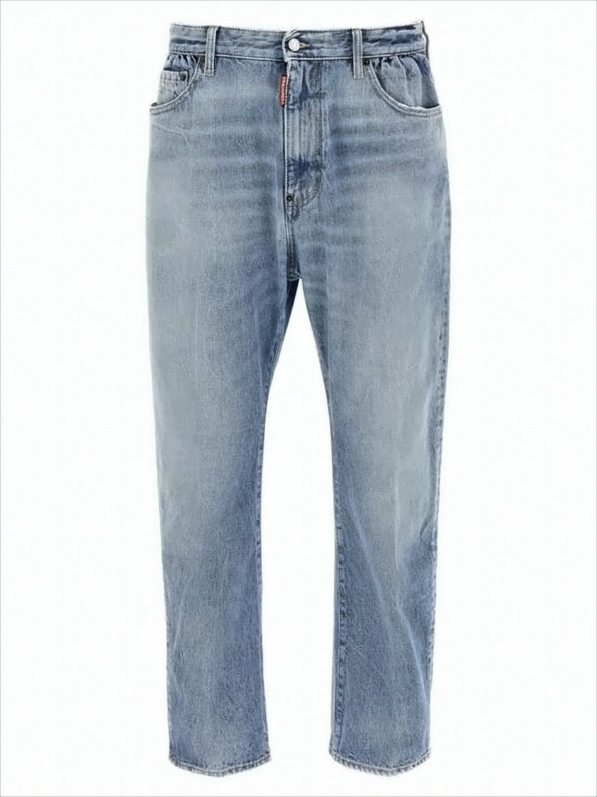 Dsquared2 Light Blue Straight Leg Denim Pants