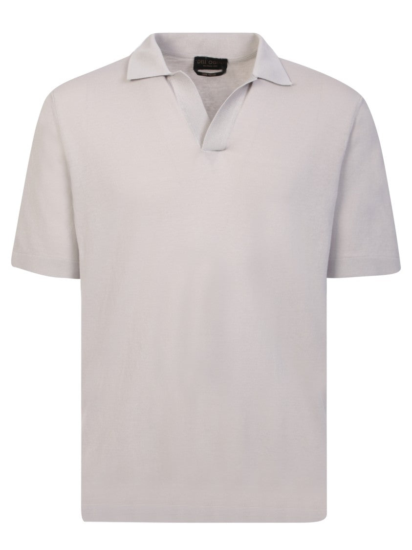 Dell'oglio Timeless White Polo T-Shirt With Classic Collar