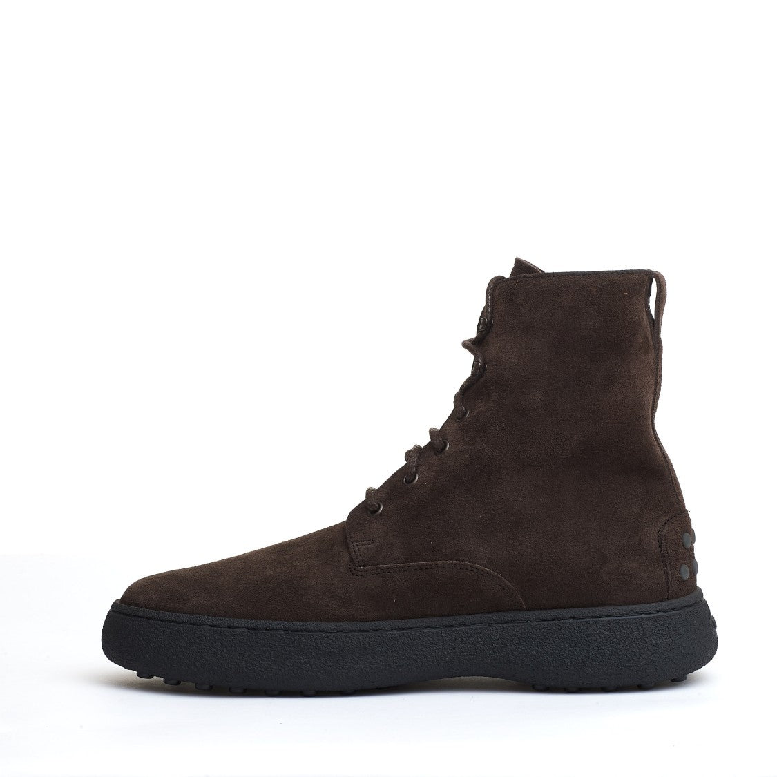 Tod's Polish Winter Gommino Suede Dark Brown