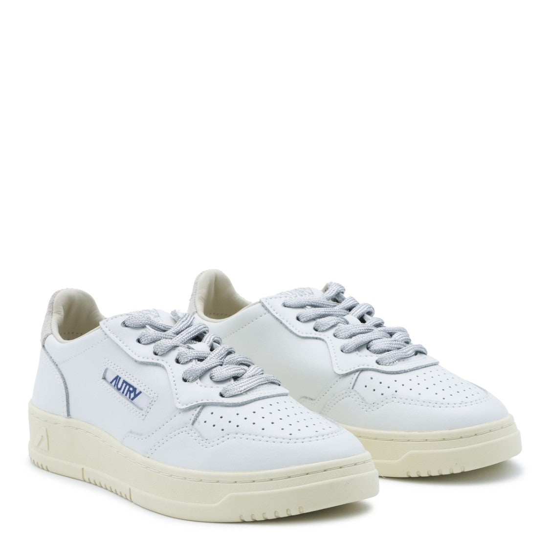 Autry Minimalist White Leather Sneakers With Perforated Detailing
