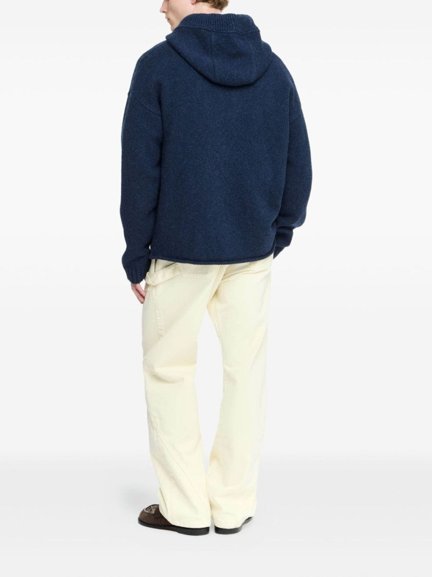 J. W. Anderson Zip-Up Hooded Sweater With Contrasting Logo