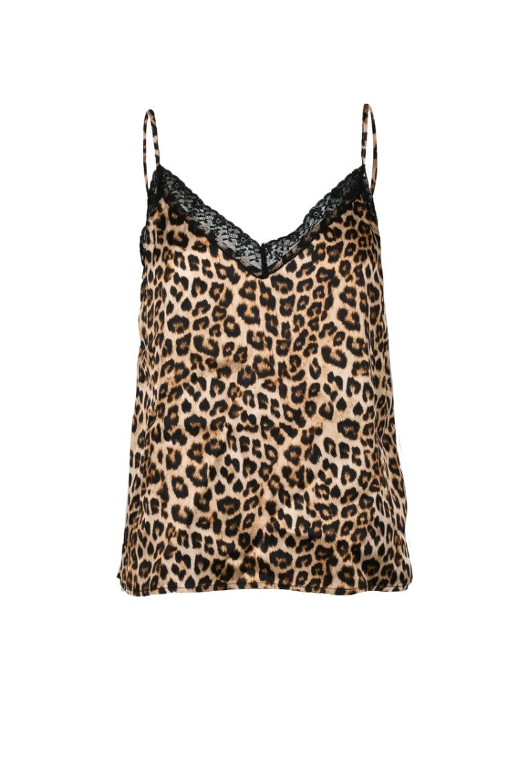 Twin-Set Leopard Print Lace Viscose Blouse
