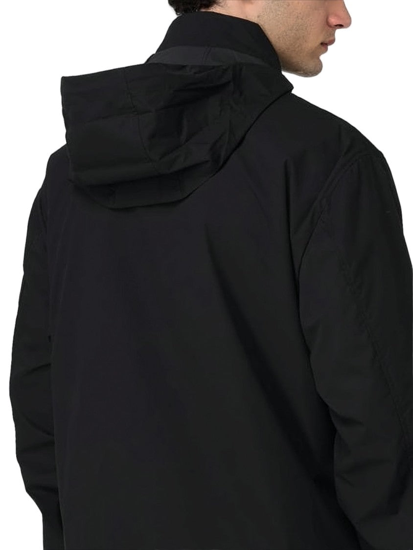 C.P. Company Minimalist Black Jacket With High Collar