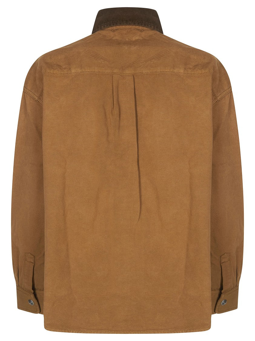Carhartt Wip Hubbard Contrast-Collar Cropped Flap-Pocket Jacket