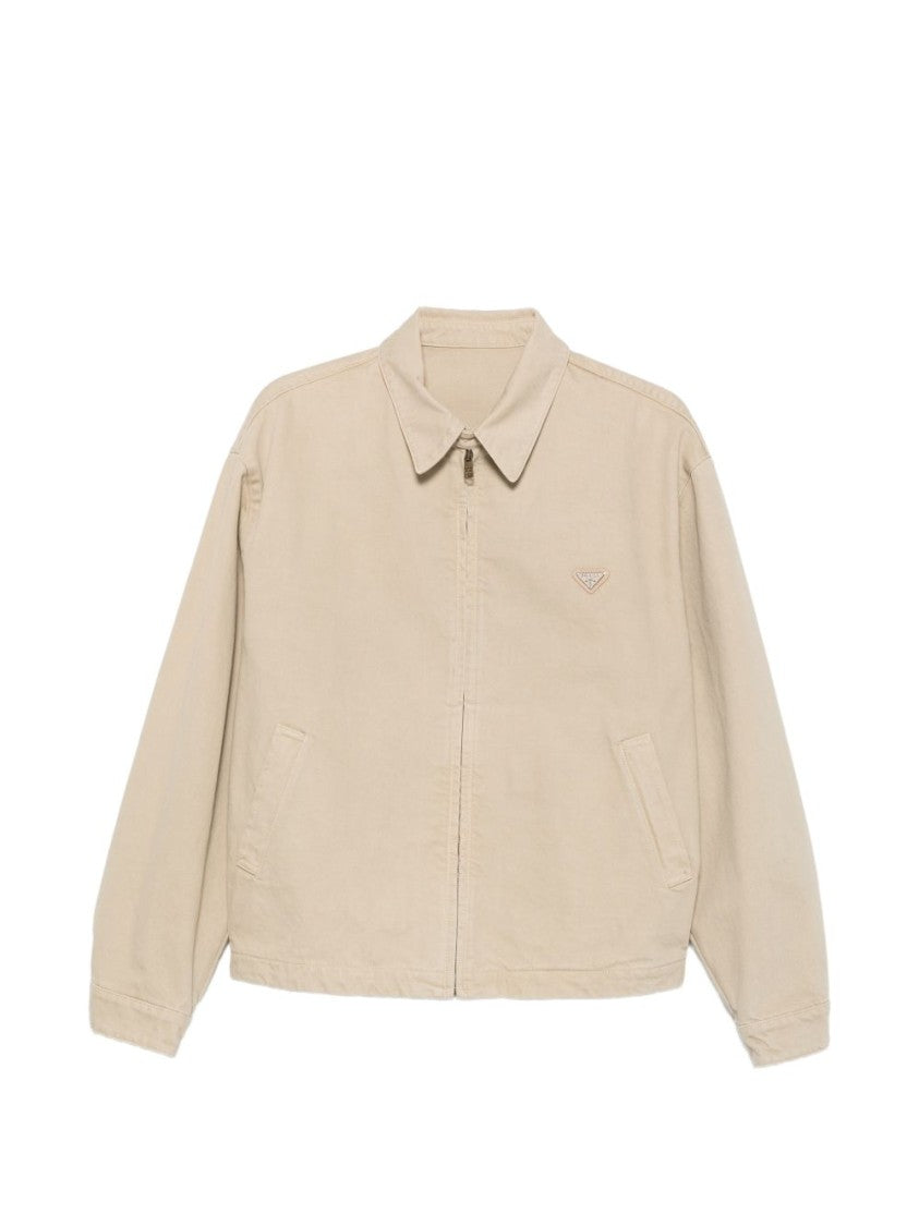 Prada Beige Zip-Up Tailored Jacket