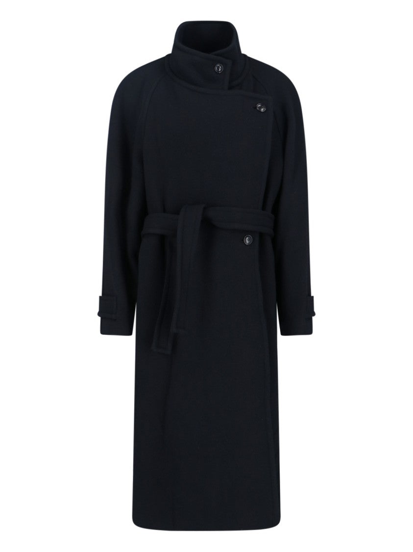 Low Classic Wool Twill Coat – Black