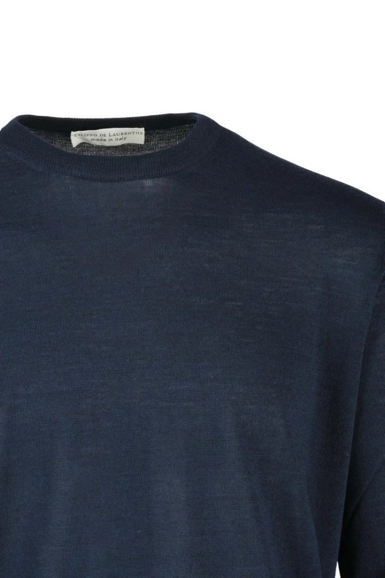 Filippo De Laurentiis Merino Wool Men's Merino Wool Crewneck Pullover