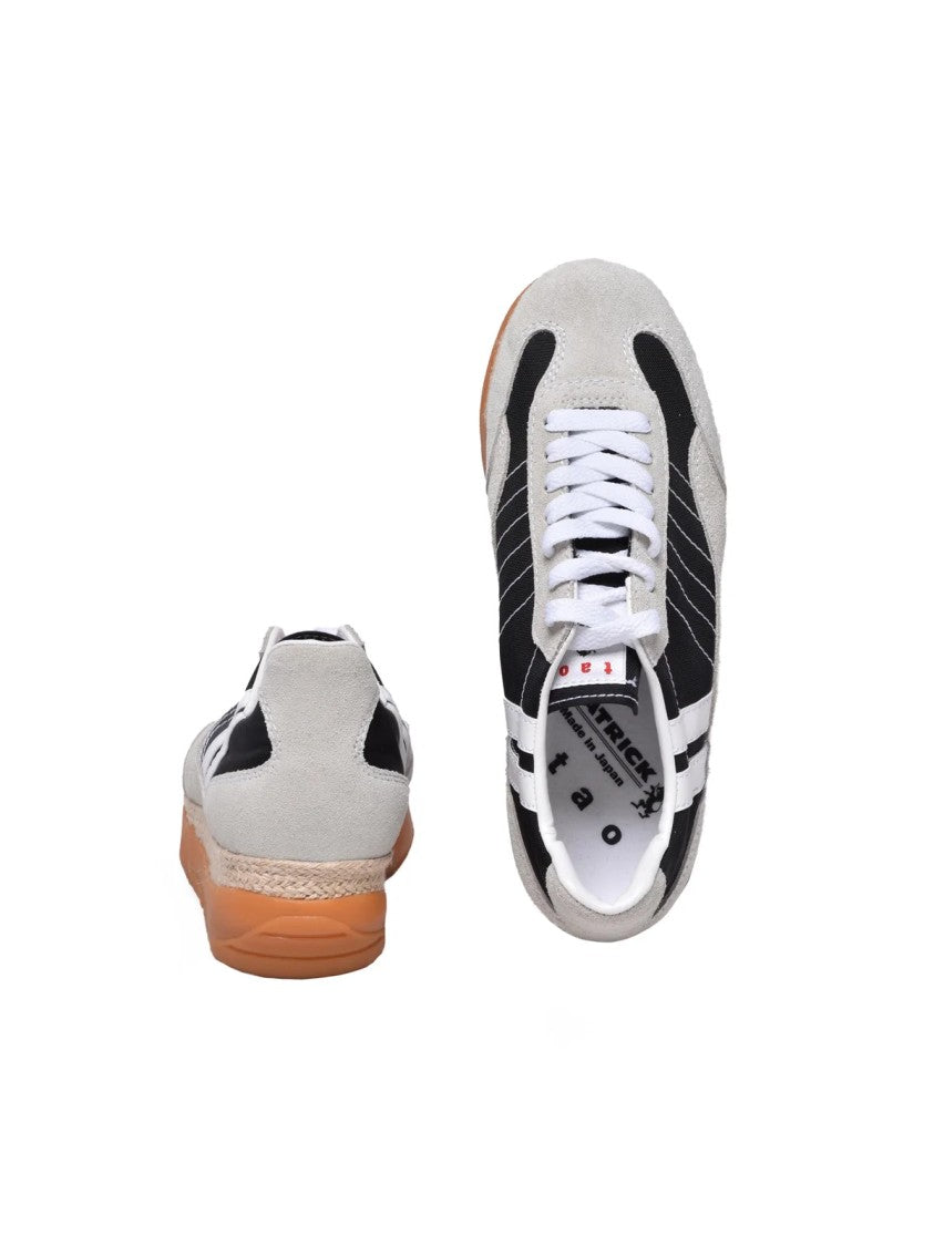 Tao X Patrick Beige Black Suede Panel Rubber Sole Sneakers