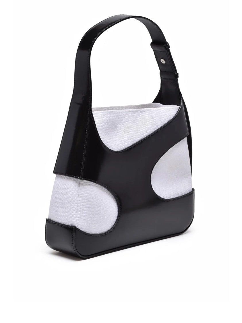 Ferragamo Cut Out Shoulder Bag - Black/White