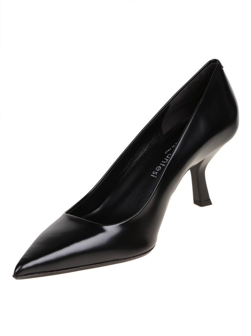 Sergio Levantesi Refined Leather Decolleté Pumps With Slender Heel