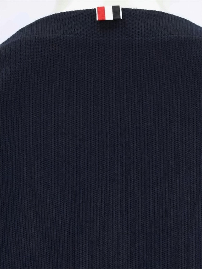 Thom Browne Navy Blue Knit Cardigan