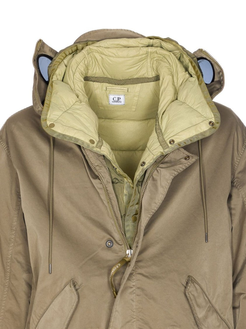 C.P. Company Beige Fishtail Parka With Detachable Inner Jacket