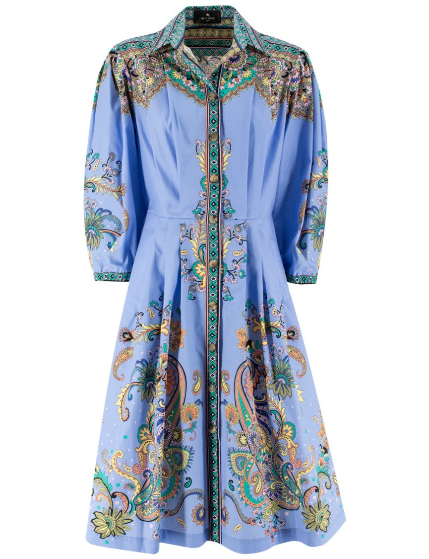 Etro Vibrant Pattern Chemisier Dress