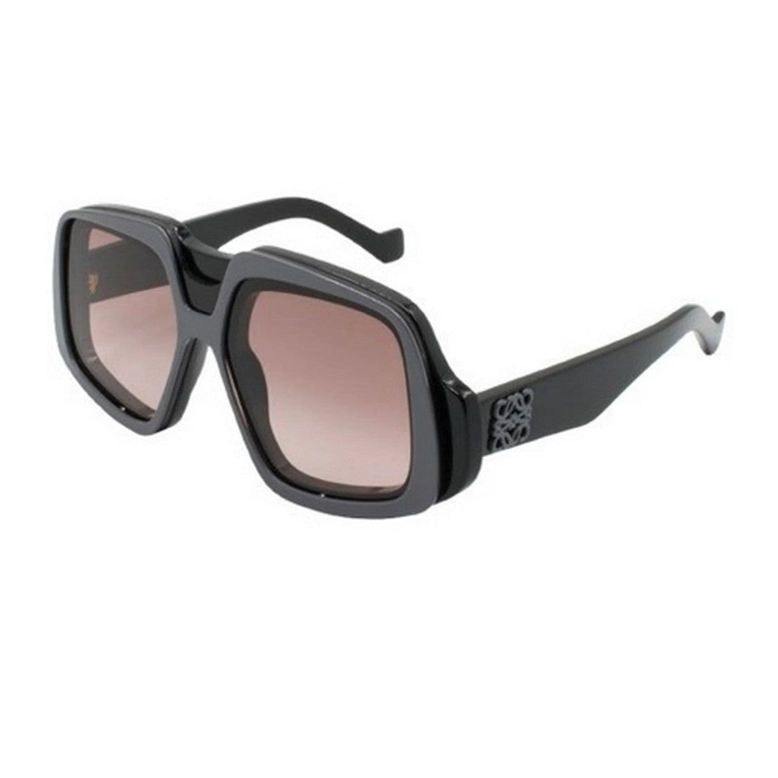 Loewe Matte Grey Geometric Oversized Sunglasses