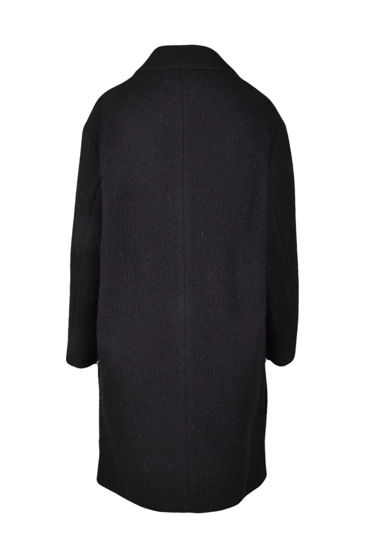 Annie Paris Virgin Wool Coat - Black