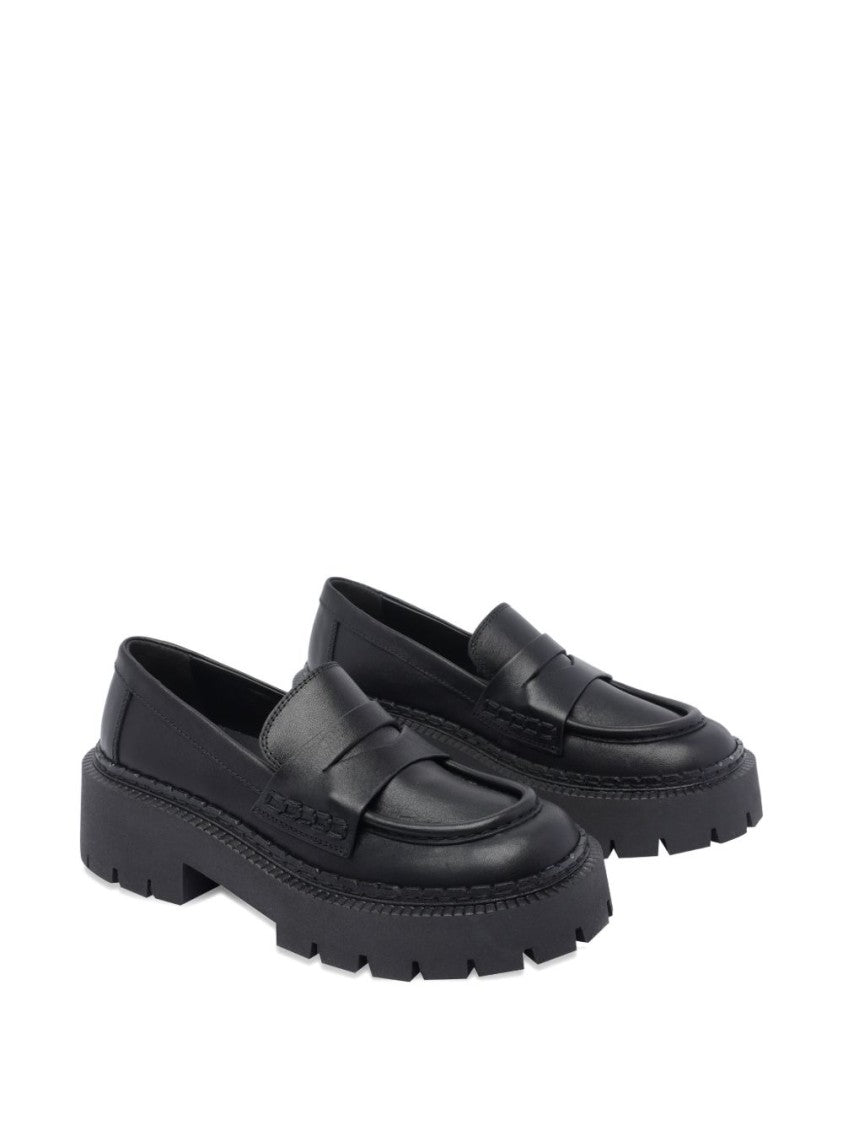 Vic Matié Platform Loafers In Black Leather