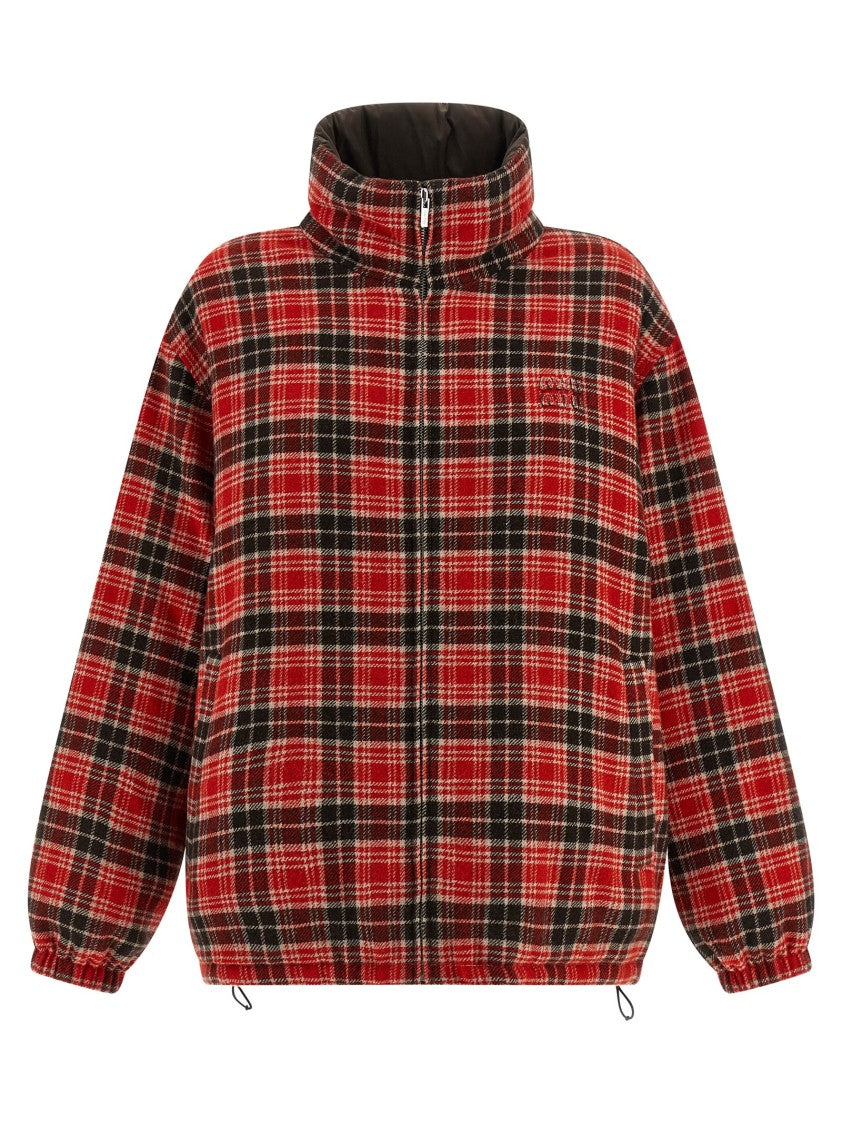 Miu Miu Reversible Front Logo Down Jacket