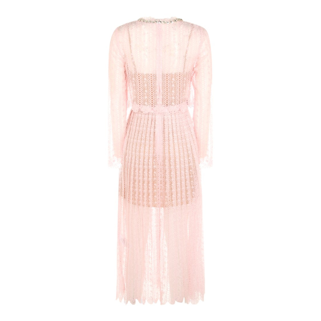 Self-Portrait Delicate Pink Lace Midi Dress