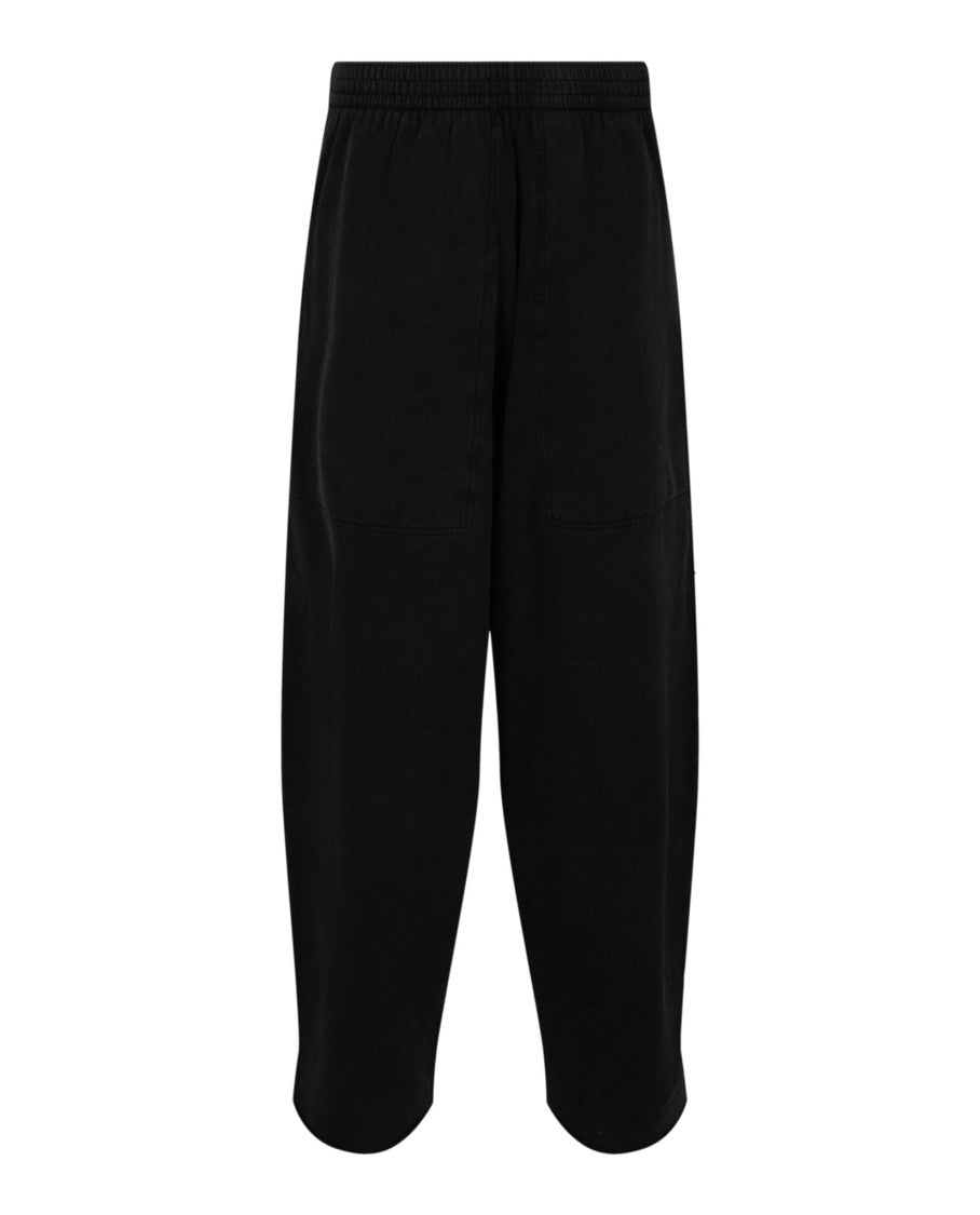 Balenciaga Mid-Rise Cropped Sweatpants With Front Drawstring And Oversized Fit