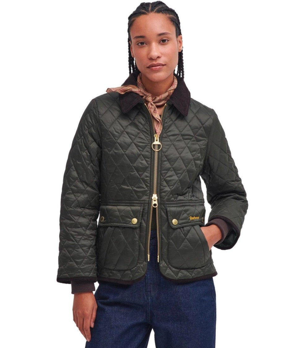 Barbour Beadnell Green Fitted Jacket