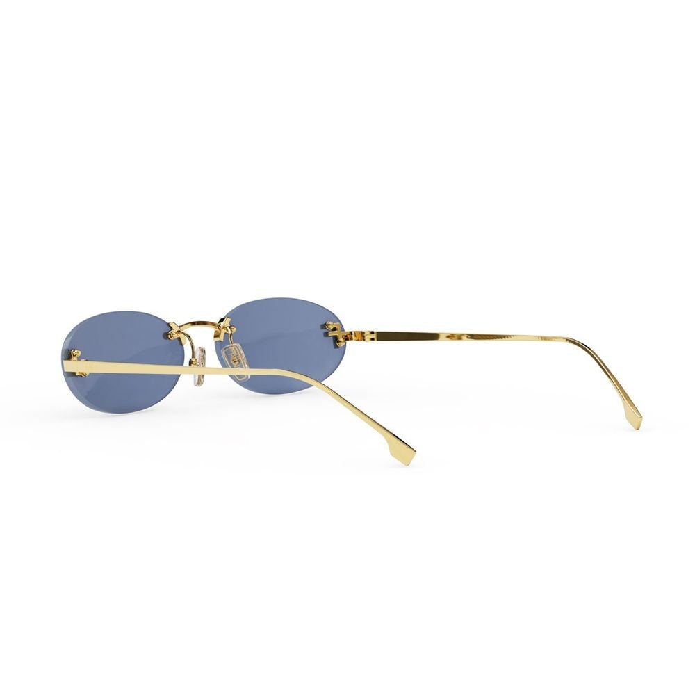 Fendi First Crystal Oval Rimless Sunglasses