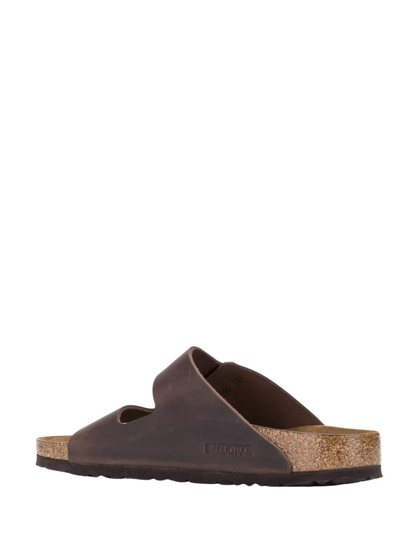 Birkenstock Arizona Sfb Brown Calf Leather Slip-On Loafers