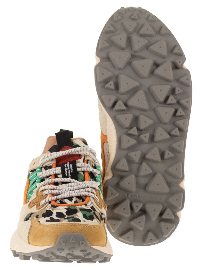 Flower Mountain Yamano 3 - Sneakers In Suede And Technical Fabric
