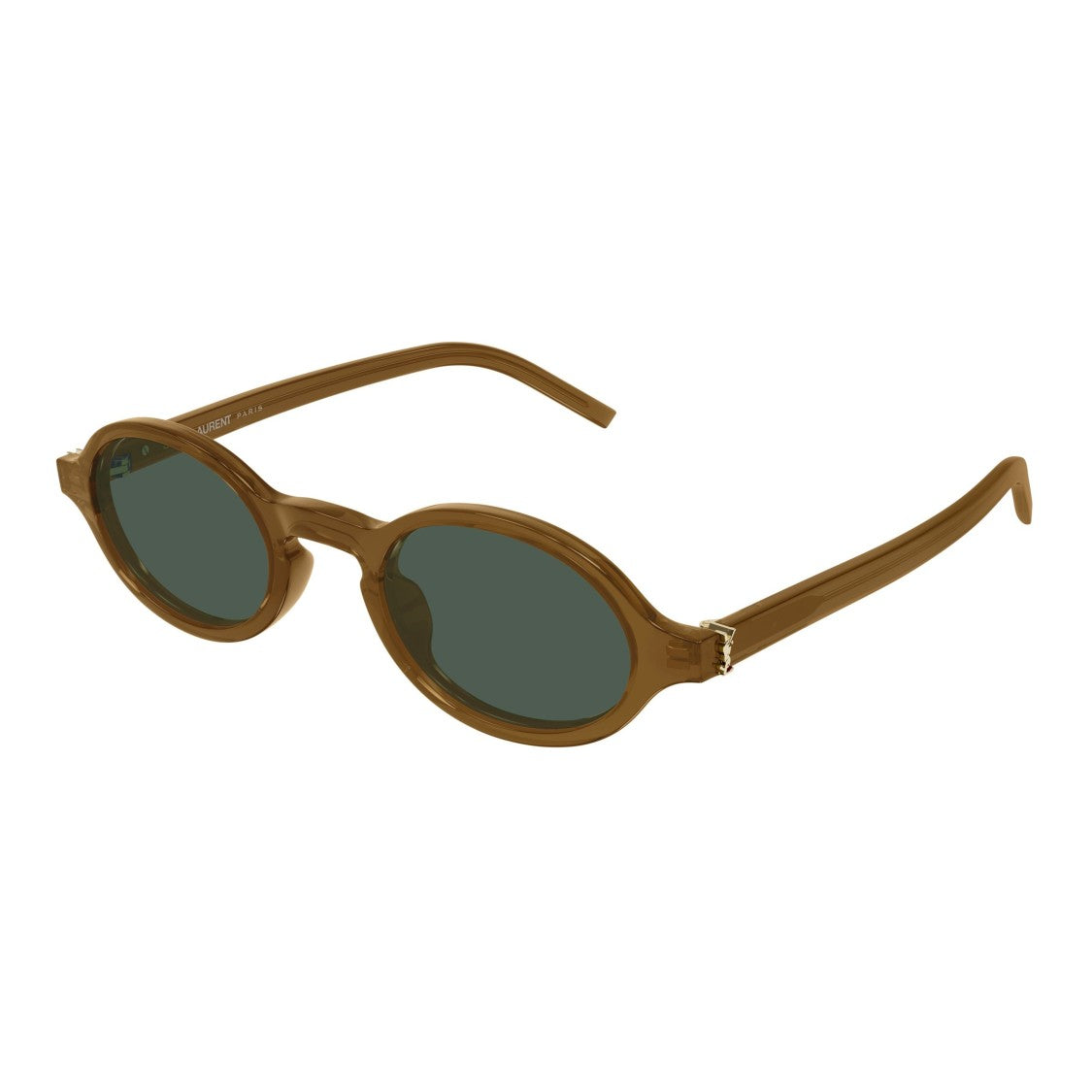 Saint Laurent Brown Sl M161 Oval Acetate Sunglasses